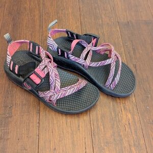 Chaco Pink and Black Adventure Sandals